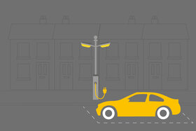 استفاده از چراغ‌ های برق در خیابان به‌ عنوان شارژر خودرو برقی