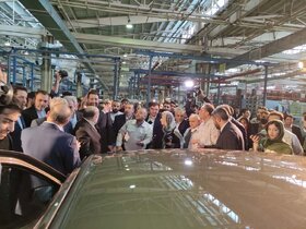 آیین افتتاح خط تولید موتور ME16 و رونمایی از محصولات جدید سایپا با حضور وزیر صمت