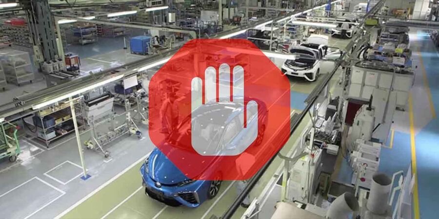 توقف فعالیت تویوتا در ژاپن