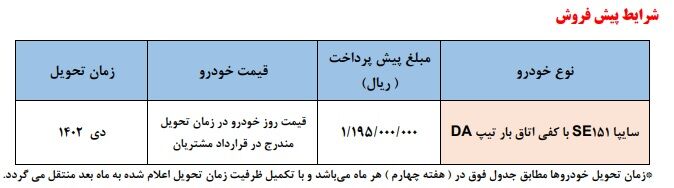 آغاز طرح پیش فروش وانت پراید 151 (شهریور 1402)