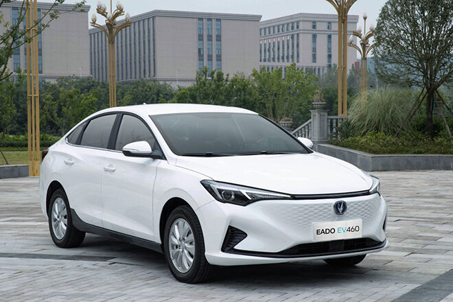 «چانگان ایدو EV460» و «سینوگلد» برقی سایپا در نمایشگاه زیست بوم