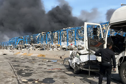 حضور مؤثر نفت سپاهان در عملیات امدادرسانی به حادثه انفجار بندر شهید رجایی حادثه انفجار و آتشسوزی اسکله بندر شهید رجایی