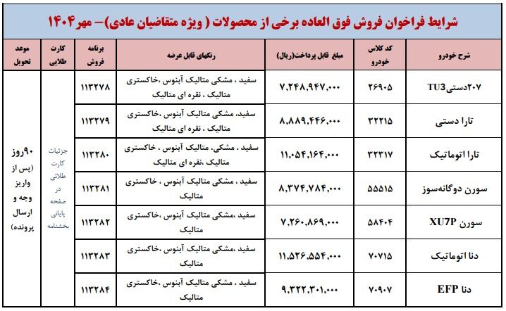 شرایط فروش: