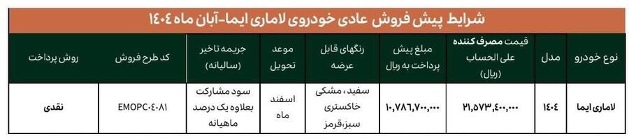 خودروی لاماری ایما