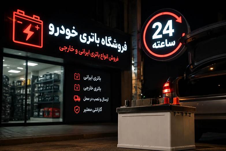 مراکز خرید باتری خودرو ۲۴ ساعته